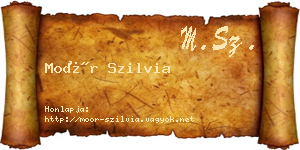Moór Szilvia névjegykártya